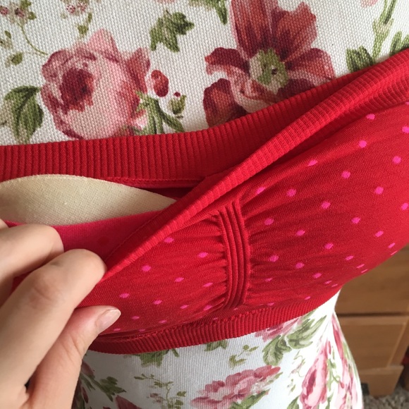 Red and Pink Polkadot Bandeau - Picture 4 of 5